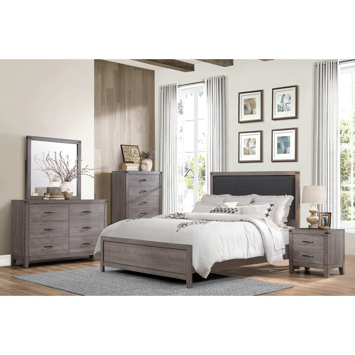 Woodrow Brownish Gray Finish Night Stand 2042