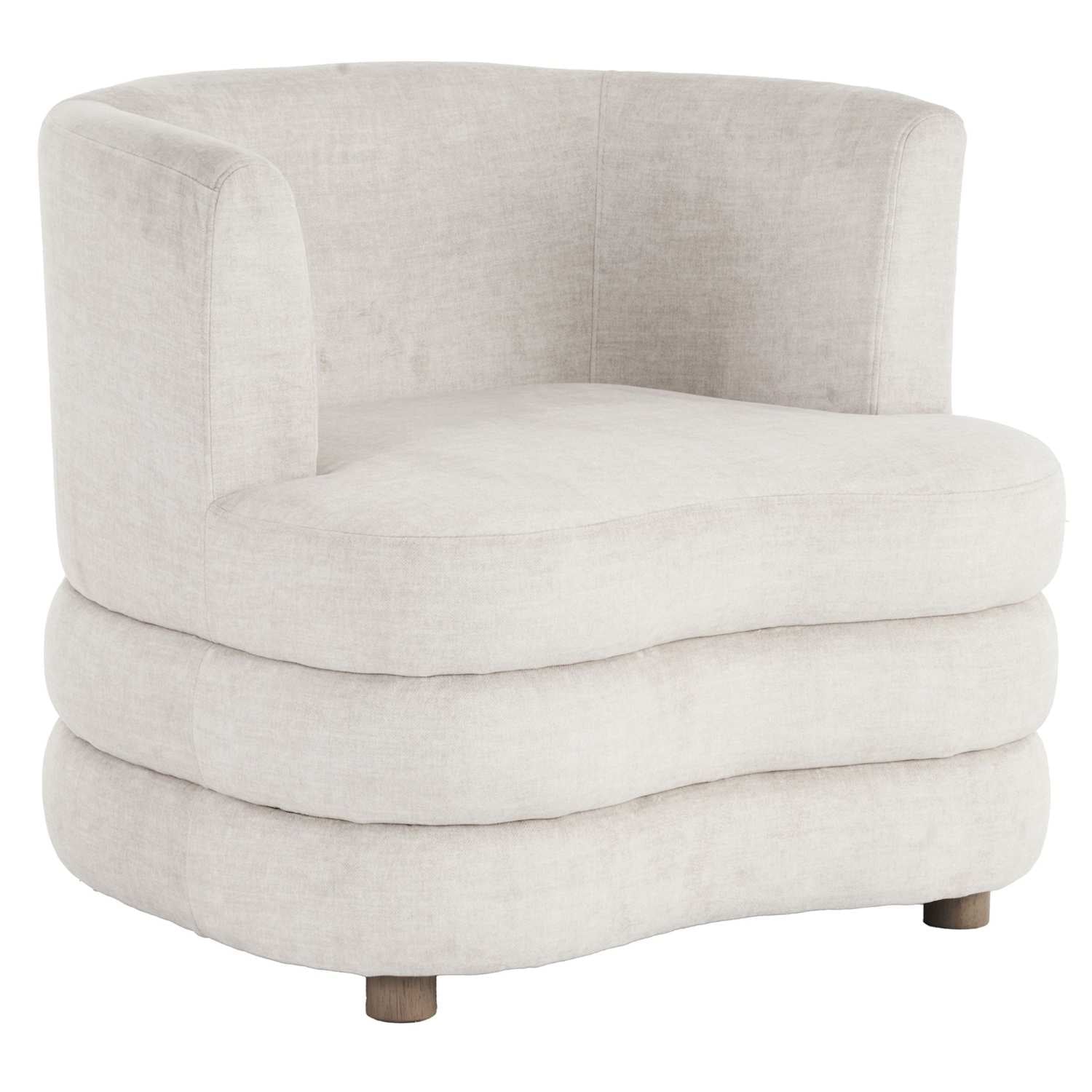 Dorian Beige Accent Chair in Velvet Fabric 403-061BEG
