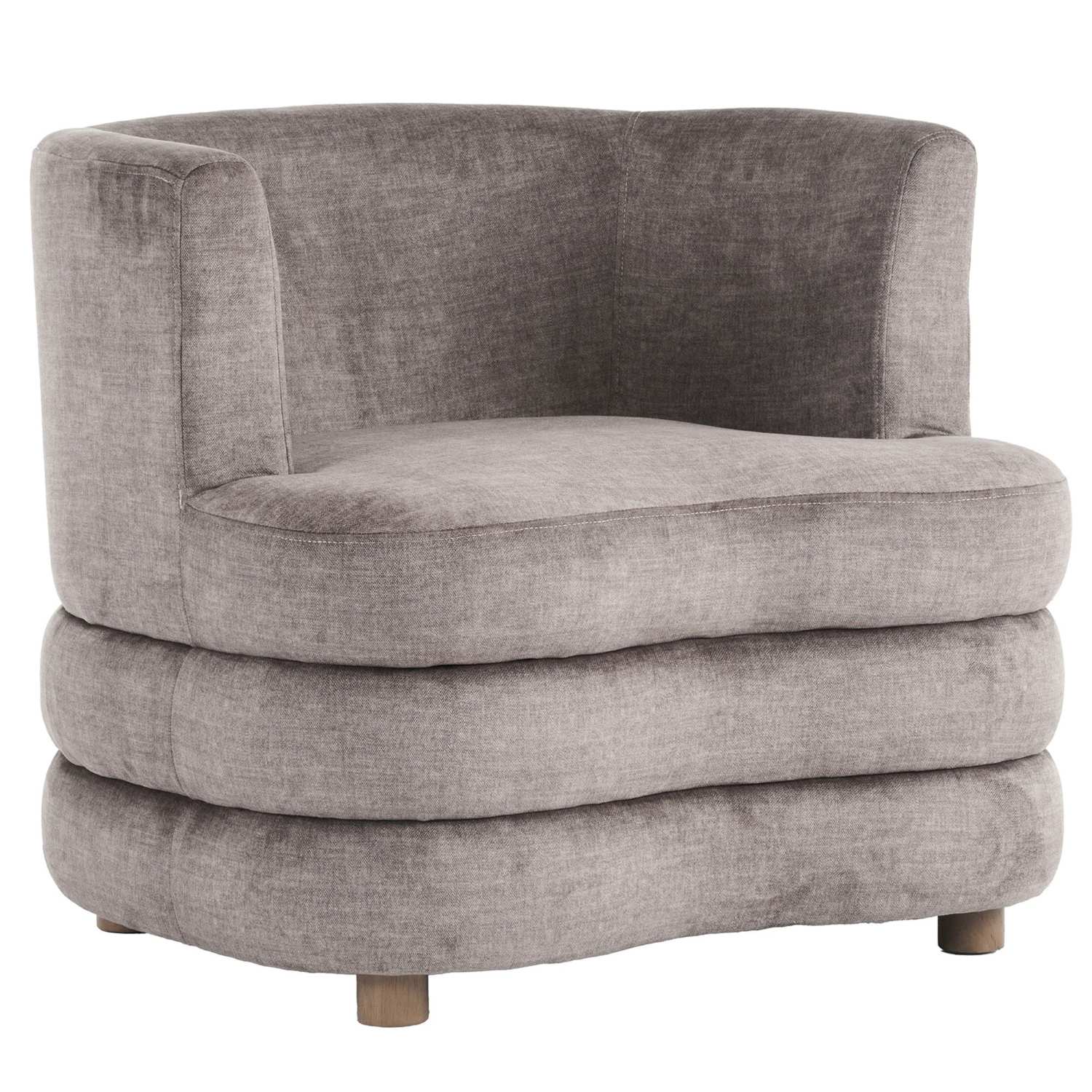 Dorian Dark Taupe Accent Chair in Velvet Fabric 403-061DTP