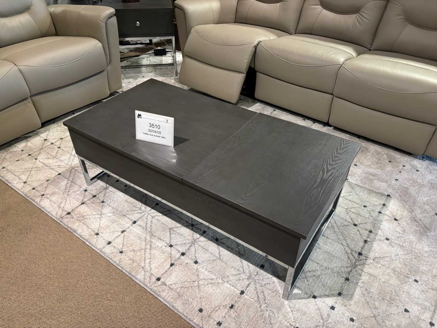 Harmony Dual Lift Top Coffee Table Grey 3510