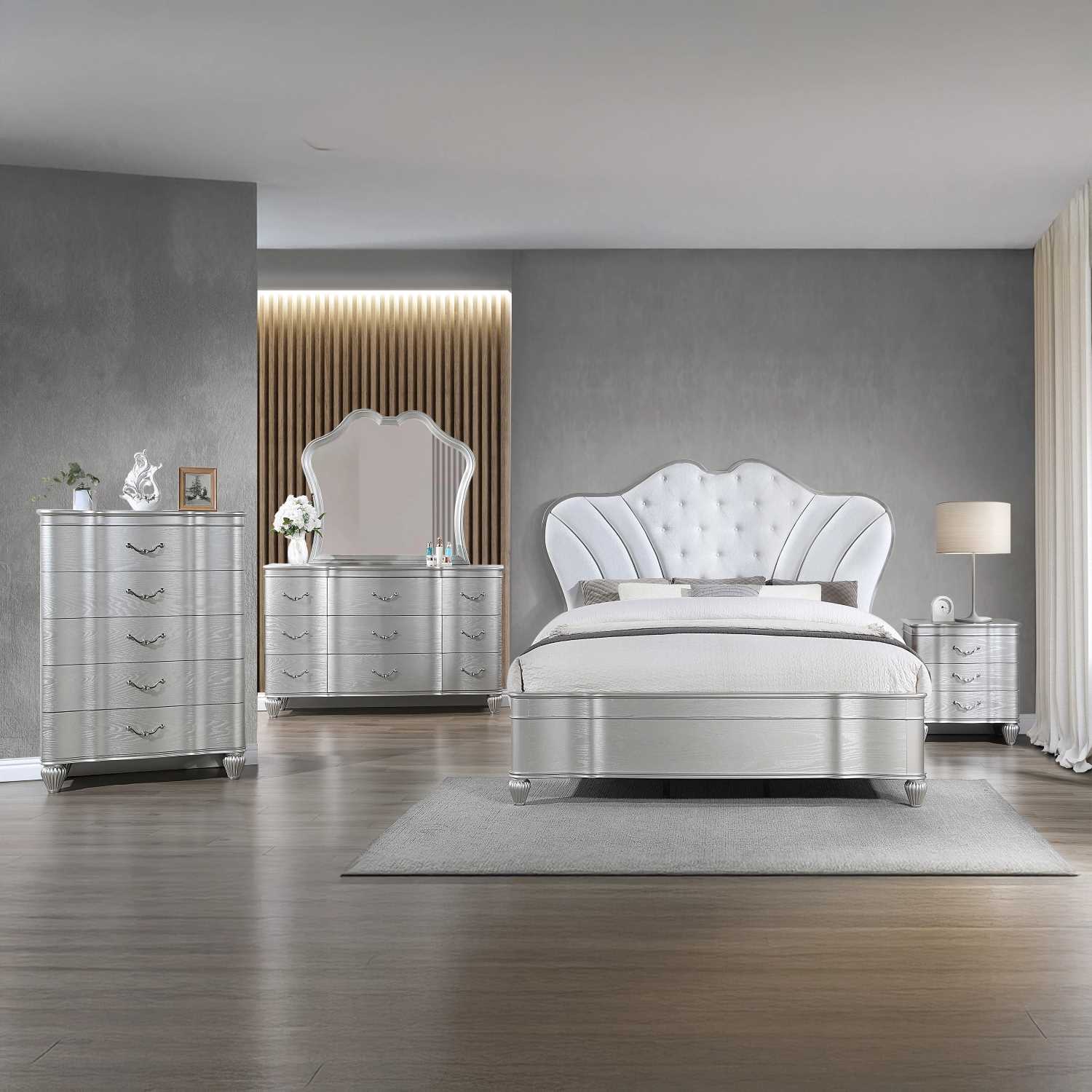 Landmark Wooden Silver Night Stand 1861