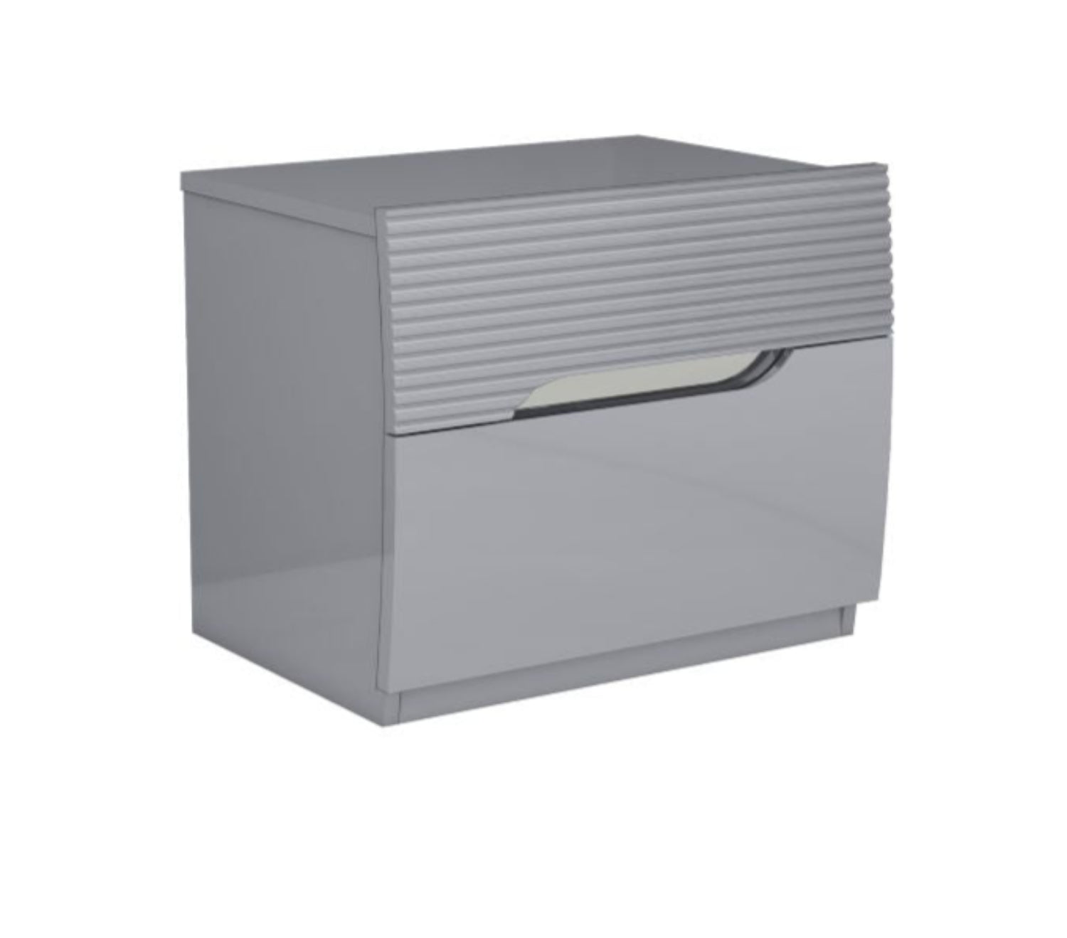Lessie High Gloss Lacquer Night Stand Grey SB286NS