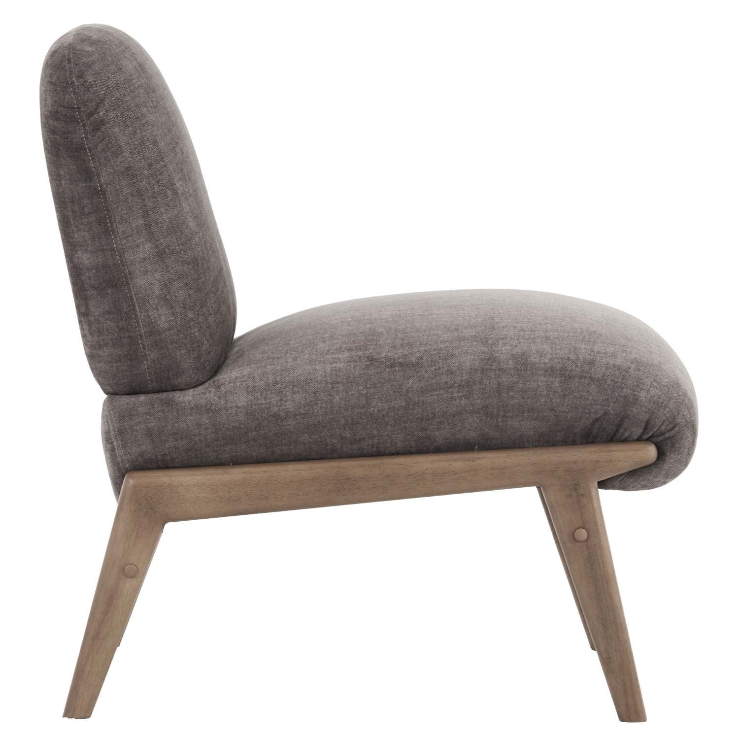Lisson Accent Chair in Dark Taupe & Walnut 403-370DTP