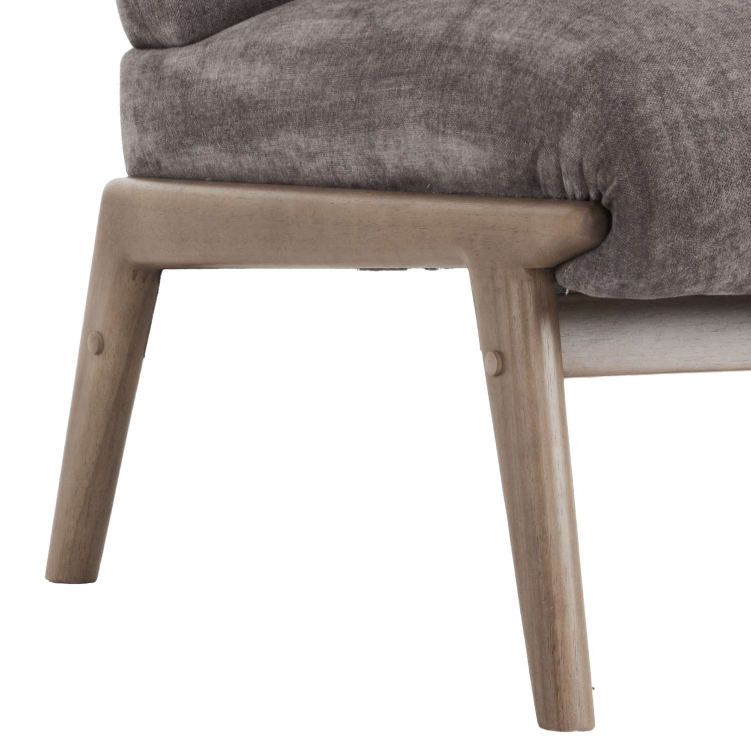 Lisson Accent Chair in Dark Taupe & Walnut 403-370DTP