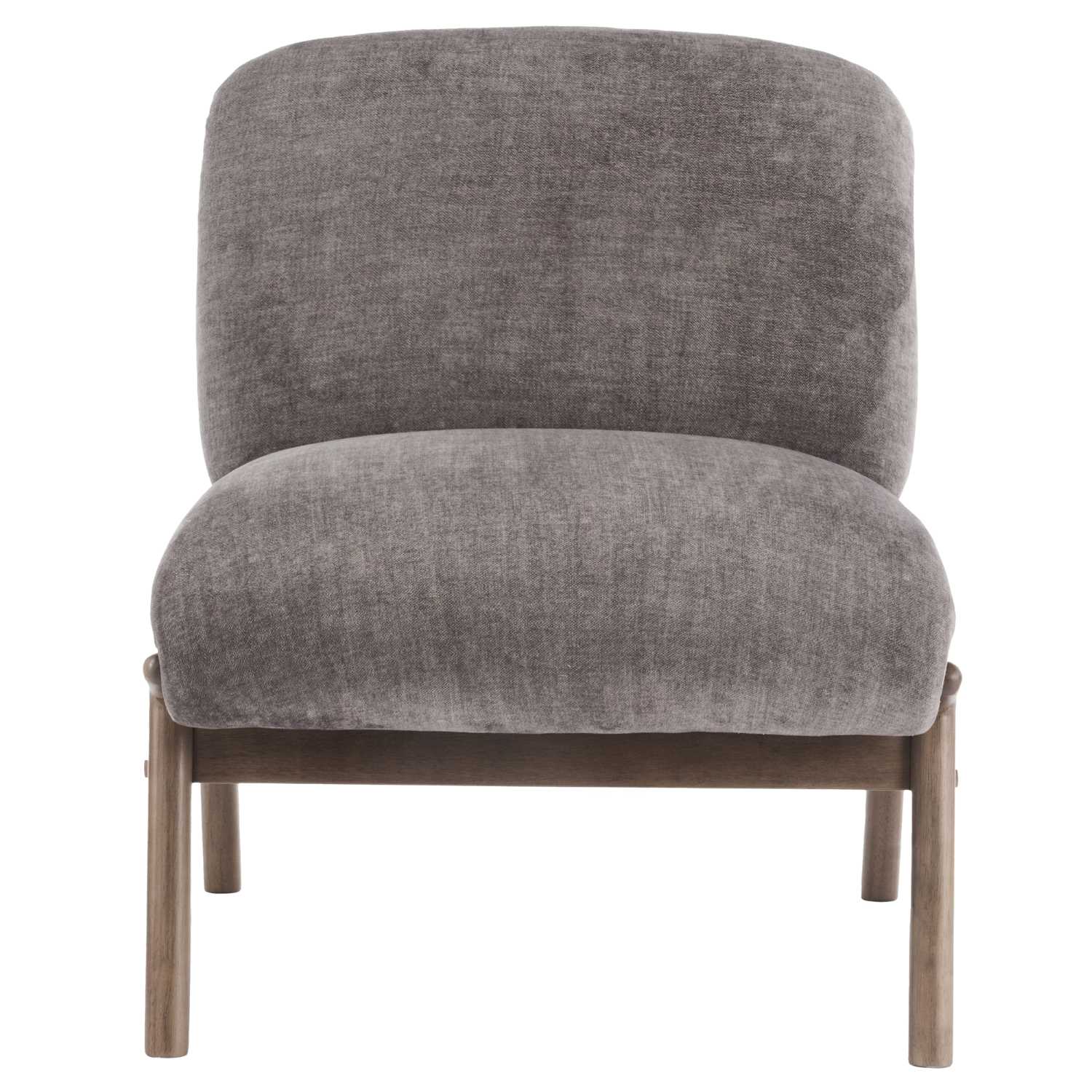 Lisson Accent Chair in Dark Taupe & Walnut 403-370DTP