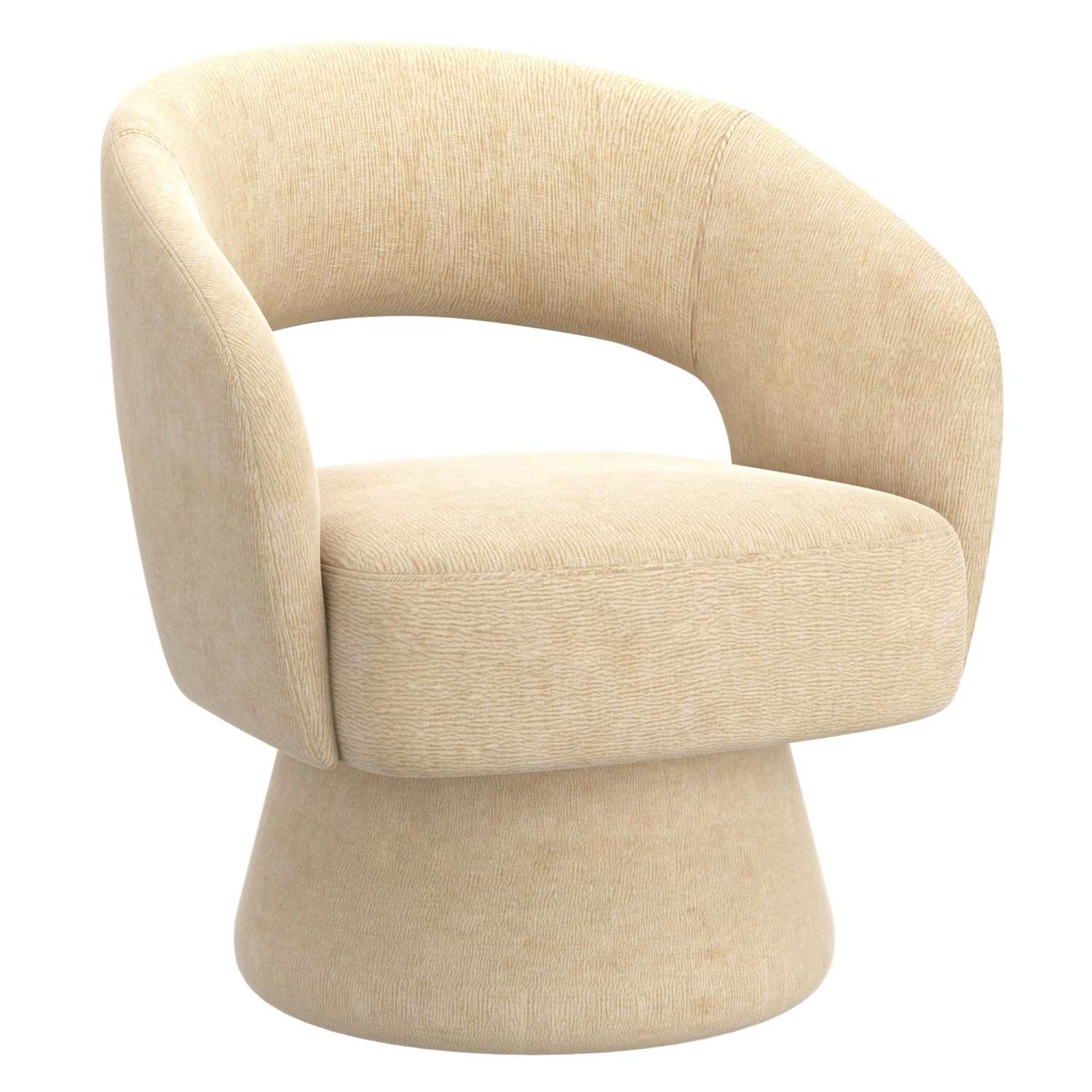 Santo Beige Chenille Fabric Accent Chair 403-992BG