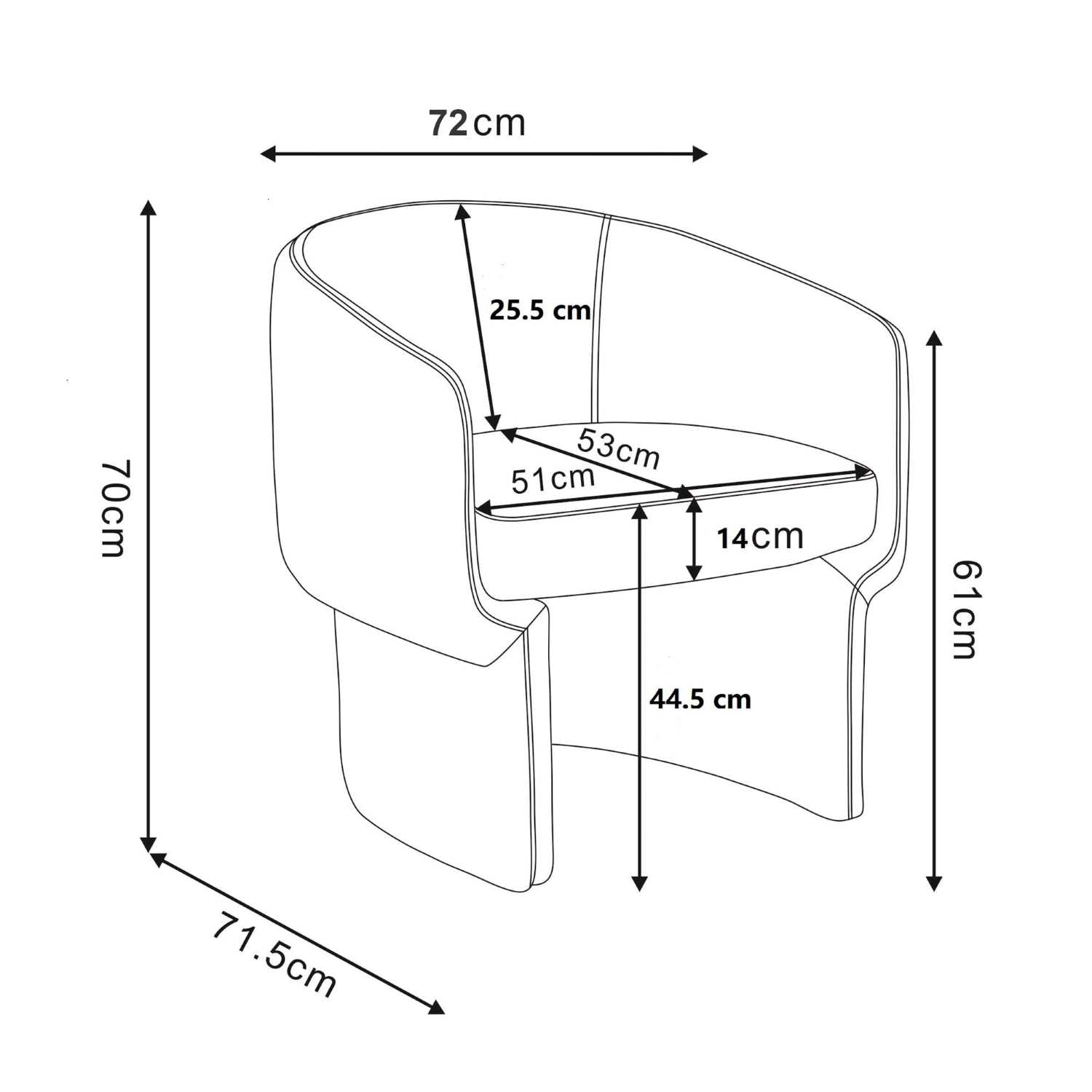 Sheri Accent Chair in White Boucle Fabric 403-592WT