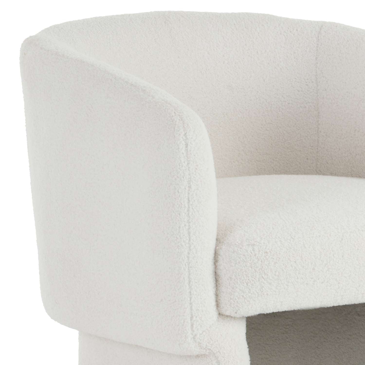 Sheri Accent Chair in White Boucle Fabric 403-592WT