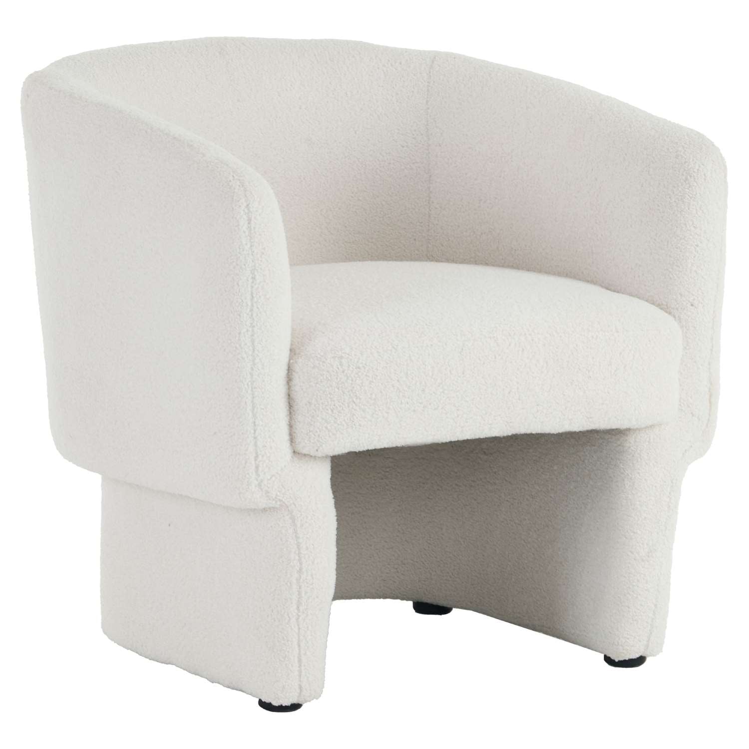 Sheri Accent Chair in White Boucle Fabric 403-592WT