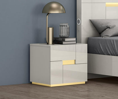 Triton Grey Night Stand with Full Extension Slides SB172