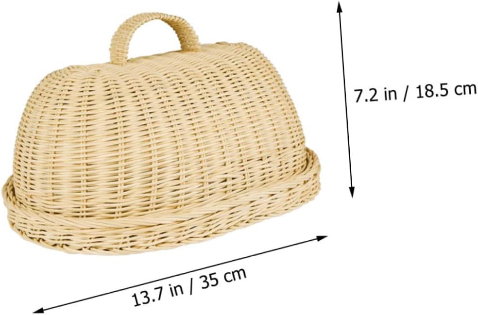 Rattan Food Cover and Cheese Tray for Kitchen or Fruit Storage