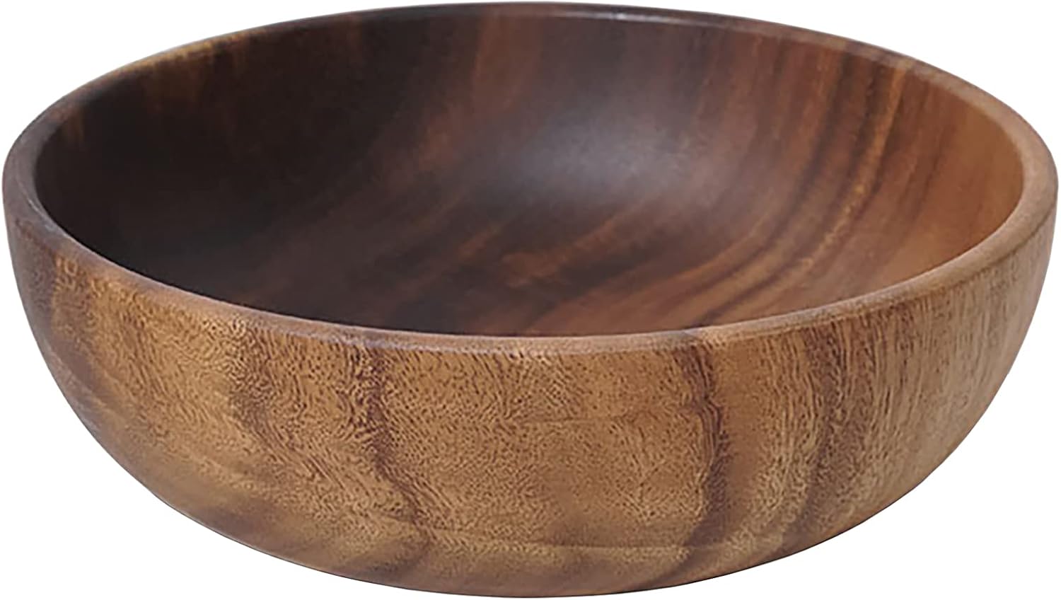 Oversized Handmade Acacia Wood Salad Bowl, 20x7.5 cm