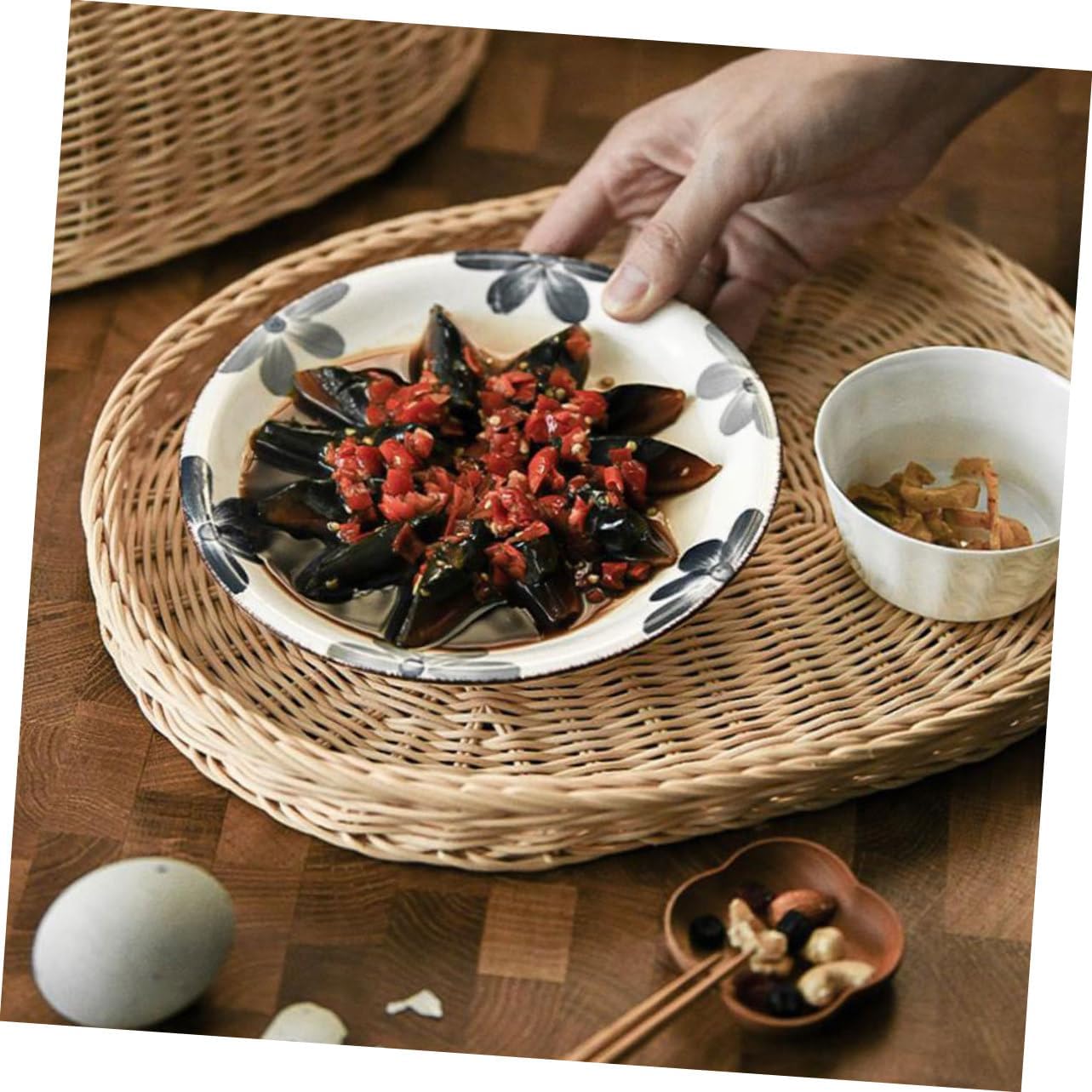 Rattan Food Cover and Cheese Tray for Kitchen or Fruit Storage