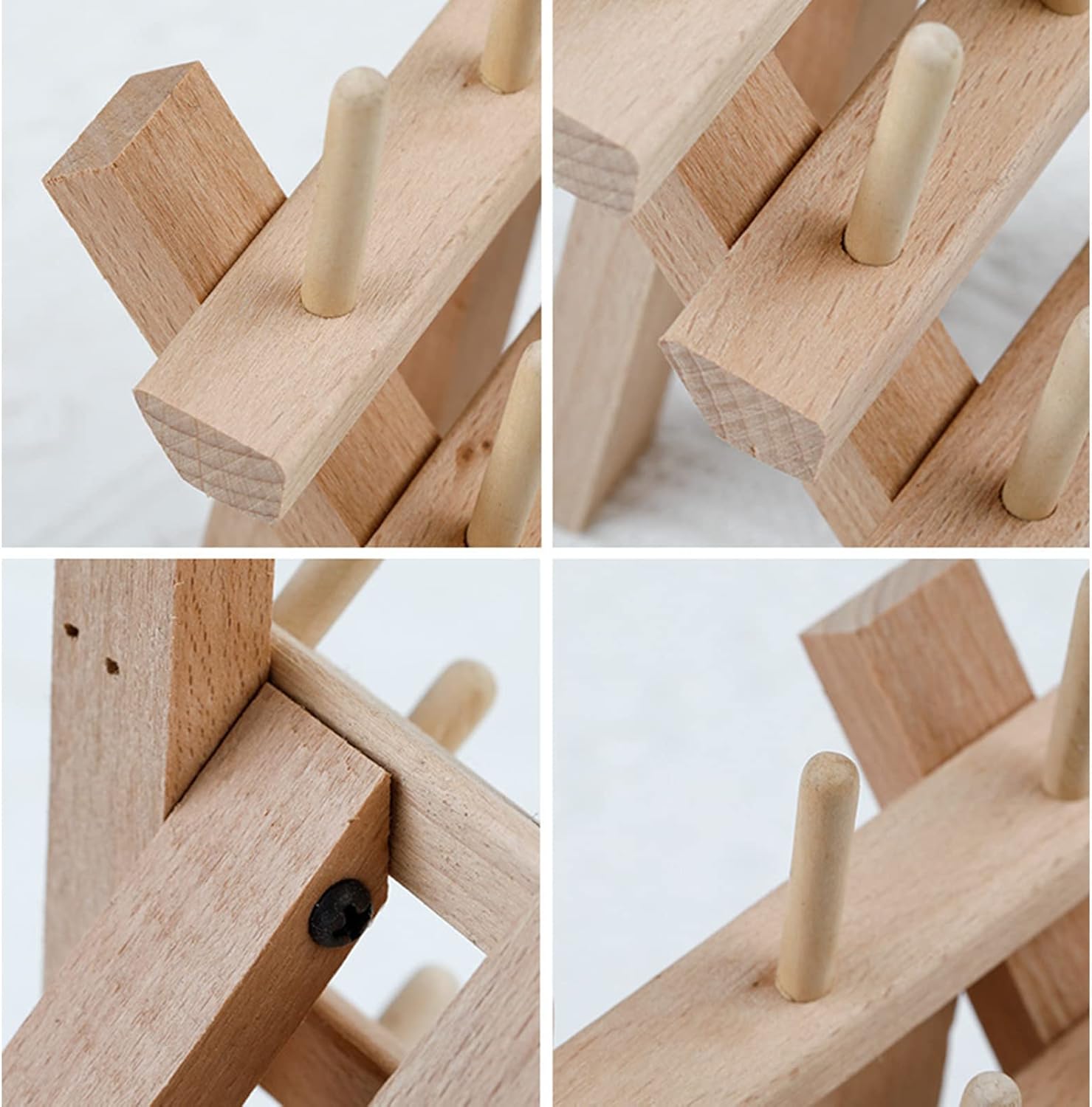Wooden Thread Spool Holder Rack for 12 Spools, Foldable