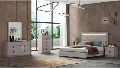 Bellamy Beige Agley Lacquer Night Stand 1791