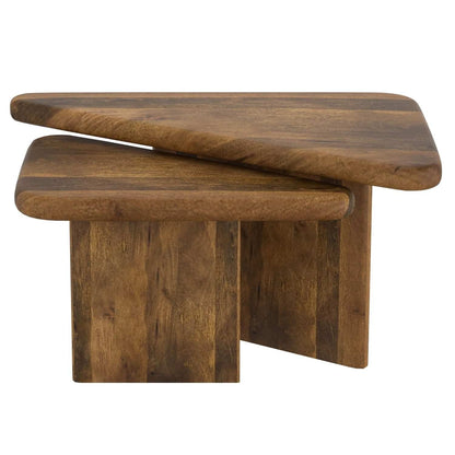 Draco 2pc Coffee Table Set Walnut 303-155WAL