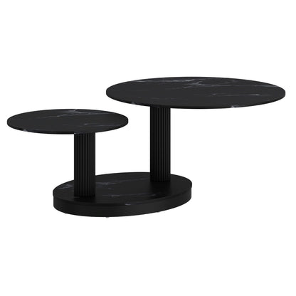 Elara Sintered Stone Black Coffee Table 301-198BK