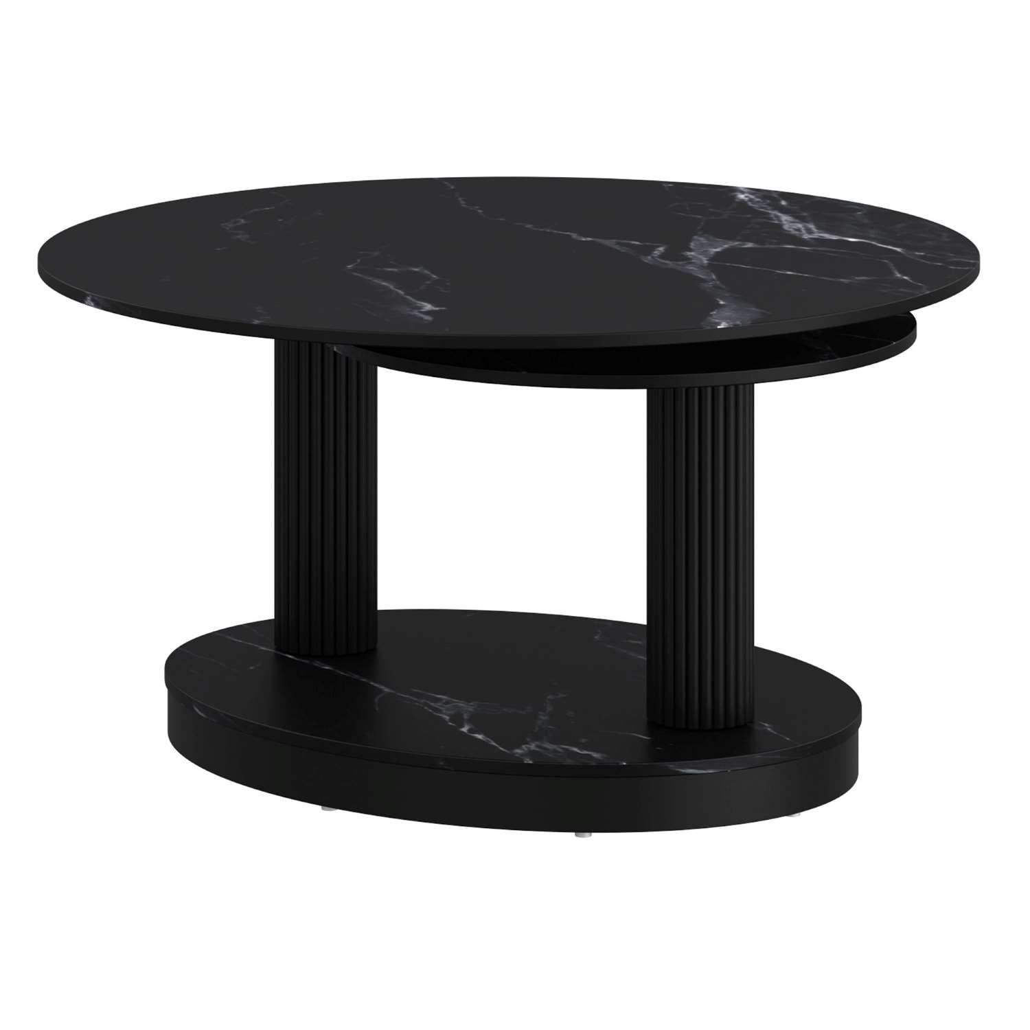 Elara Sintered Stone Black Coffee Table 301-198BK