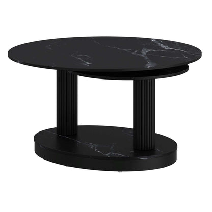 Elara Sintered Stone Black Coffee Table 301-198BK