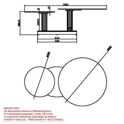 Elara Sintered Stone Black Coffee Table 301-198BK
