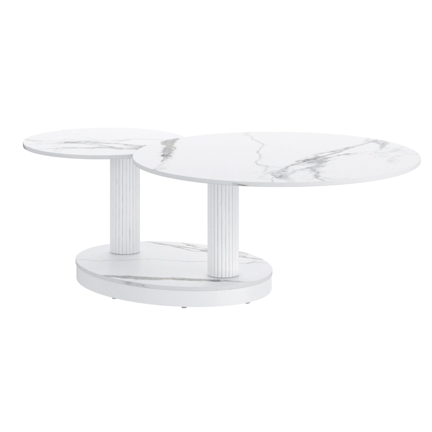 Elara Sintered Stone White Coffee Table 301-198WT
