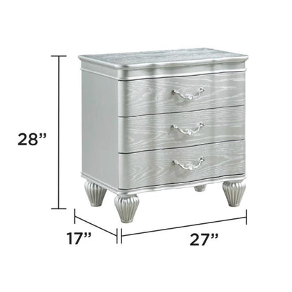 Landmark Wooden Silver Night Stand 1861