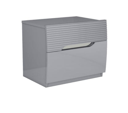 Lessie High Gloss Lacquer Night Stand Grey SB286NS