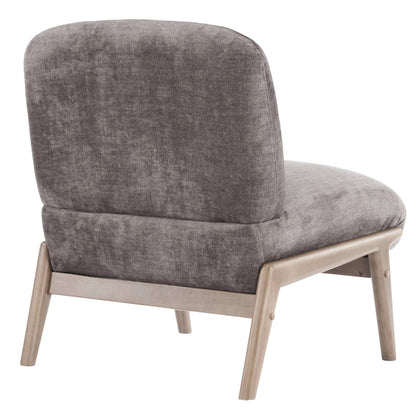 Lisson Accent Chair in Dark Taupe & Walnut 403-370DTP