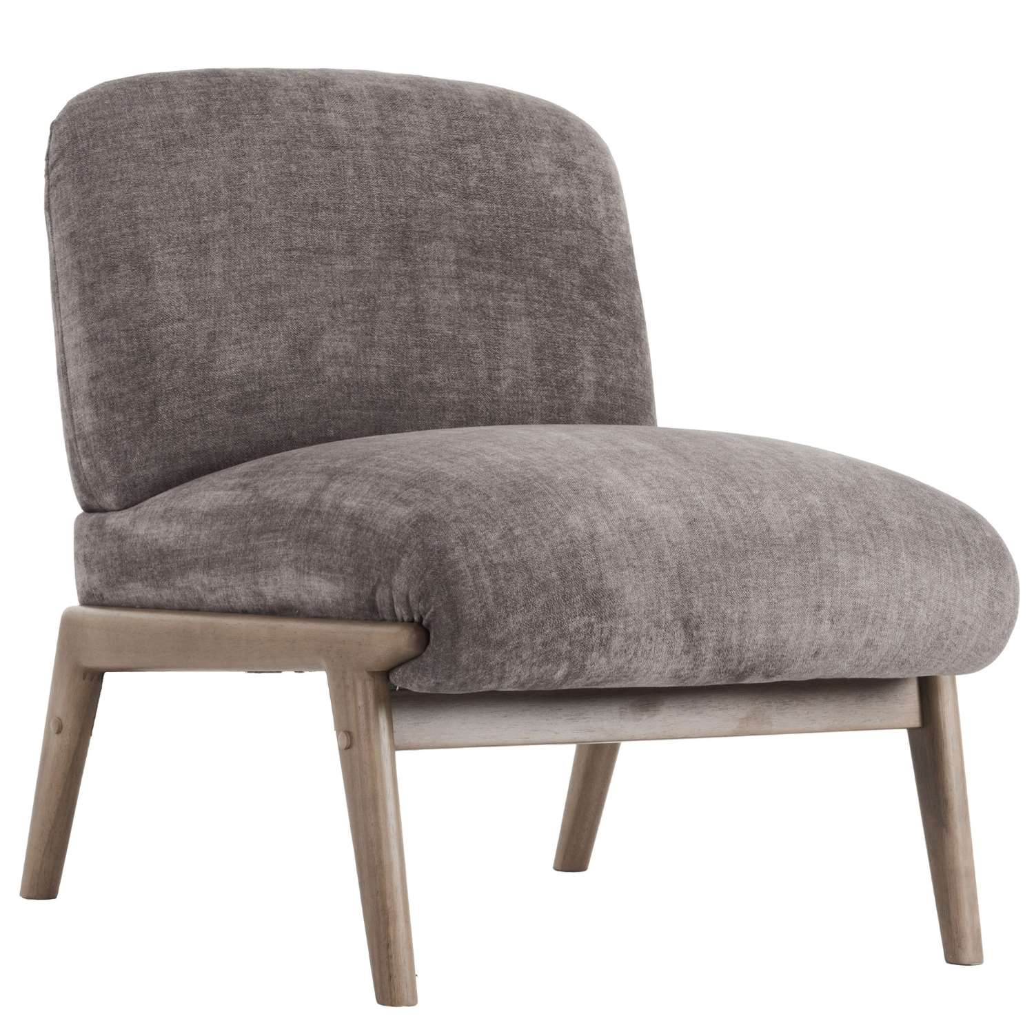 Lisson Accent Chair in Dark Taupe & Walnut 403-370DTP