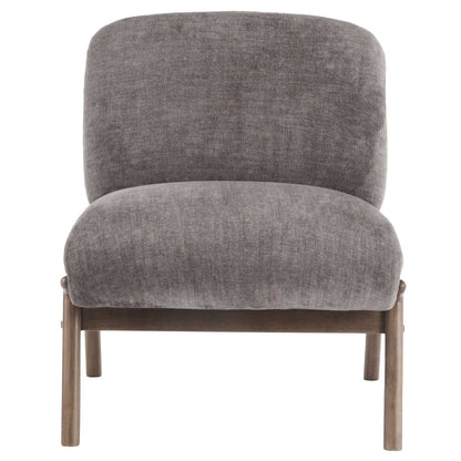 Lisson Accent Chair in Dark Taupe & Walnut 403-370DTP