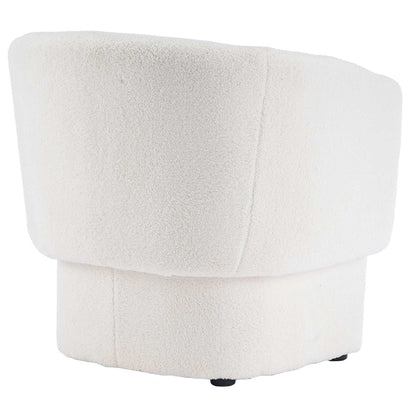 Sheri Accent Chair in White Boucle Fabric 403-592WT