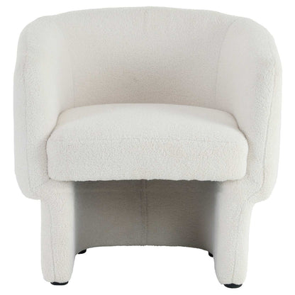 Sheri Accent Chair in White Boucle Fabric 403-592WT