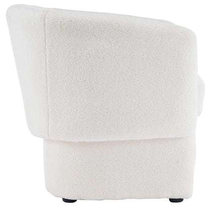 Sheri Accent Chair in White Boucle Fabric 403-592WT