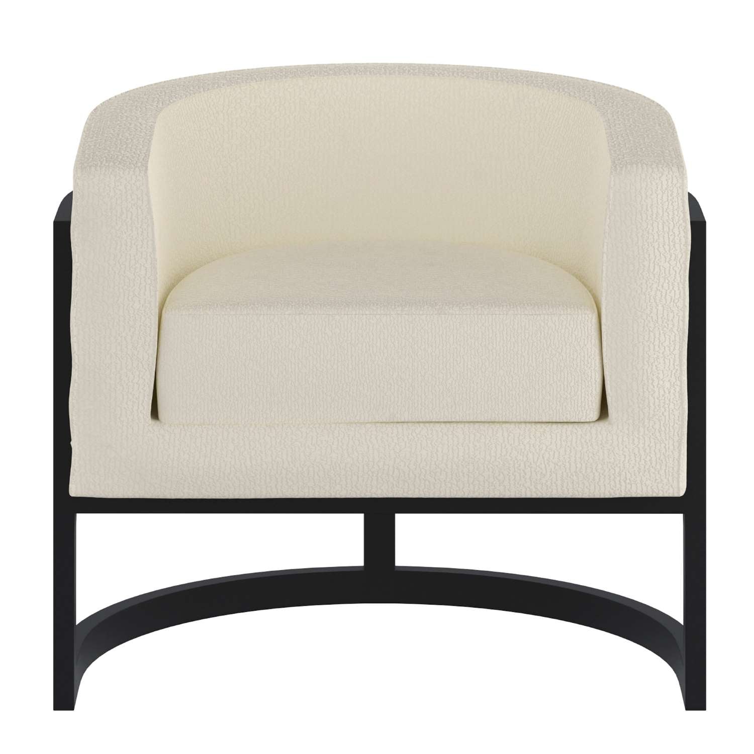 Zhuri Accent Chair in Ivory Boucle and Black 403-120IV