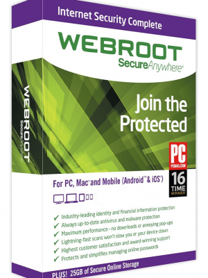 Webroot SecureAnywhere Complete (1 Year / 1 Device) Latest Version + Free Updates